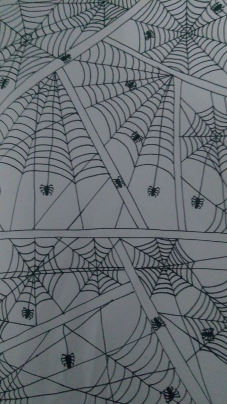Spider ink drawing