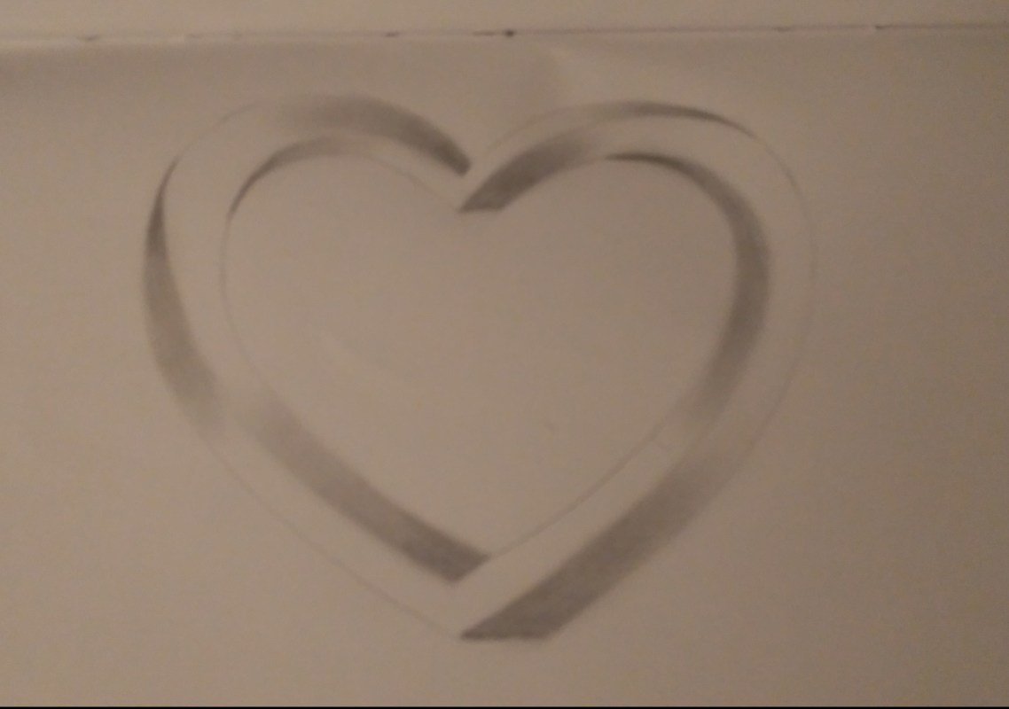 Impossible shape: Heart, pencil drawing